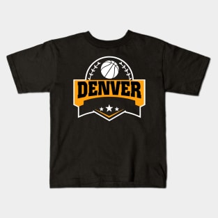 Personalized Basketball Denver Proud Name Vintage Beautiful Kids T-Shirt